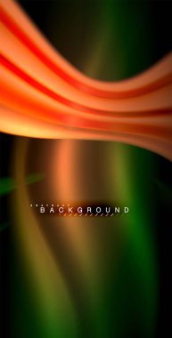 Neon parlayan dalga, sihirli enerji ve ışık arka plan