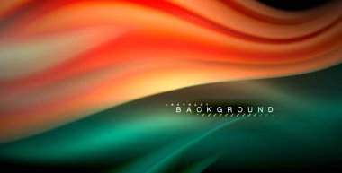 Neon parlayan dalga, sihirli enerji ve ışık arka plan