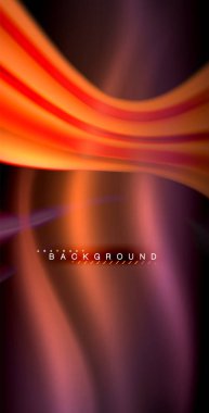 Neon parlayan dalga, sihirli enerji ve ışık arka plan