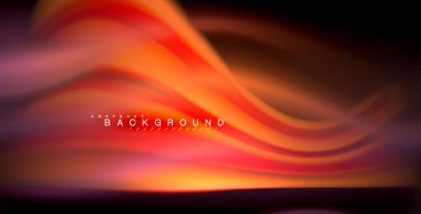 Neon parlayan dalga, sihirli enerji ve ışık arka plan