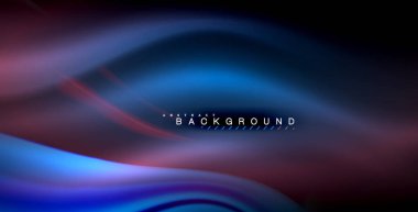 Neon parlayan dalga, sihirli enerji ve ışık arka plan