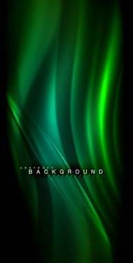 Neon parlayan dalga, sihirli enerji ve ışık arka plan