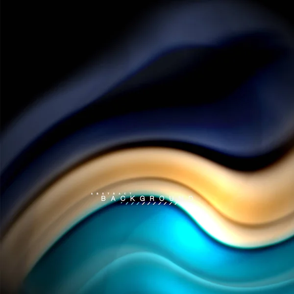 Fluid mixing colors vector wave abstract background design. Colorful mesh waves — Stock Vector