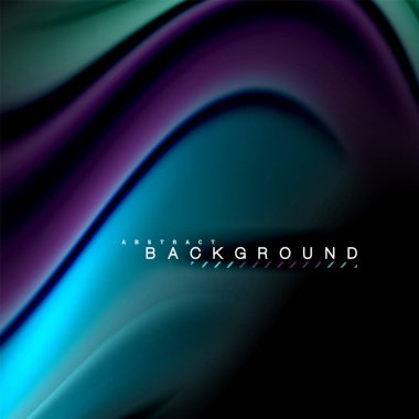 Sıvı karıştırma renkler dalga arka plan tasarlamak vektör. Renkli örgü dalgalar