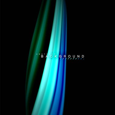 Sıvı karıştırma renkler dalga arka plan tasarlamak vektör. Renkli örgü dalgalar