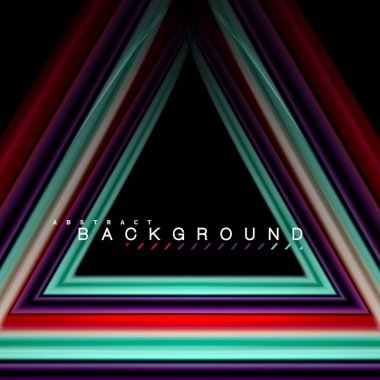 Sıvı çok renkli çizgilerle oluşturulan geometrik şekiller. Sunum, app duvar kağıdı, başlık sayfası veya poster için sanatsal illüstrasyon vektör