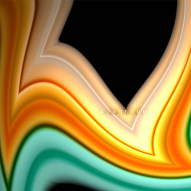 Sıvı çok renkli çizgilerle oluşturulan geometrik şekiller