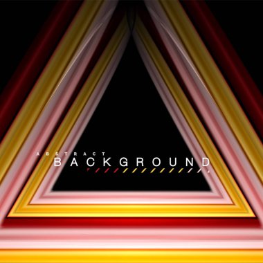 Sıvı çok renkli çizgilerle oluşturulan geometrik şekiller