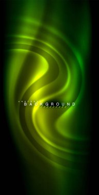 Neon parlayan dalga, sihirli enerji ve ışık arka plan