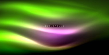 Neon parlayan dalga, sihirli enerji ve ışık arka plan