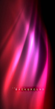 Neon parlayan dalga, sihirli enerji ve ışık arka plan