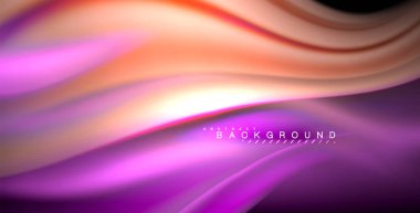 Neon parlayan dalga, sihirli enerji ve ışık arka plan