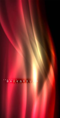 Neon parlayan dalga, sihirli enerji ve ışık arka plan