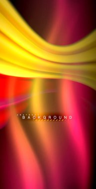 Neon parlayan dalga, sihirli enerji ve ışık arka plan