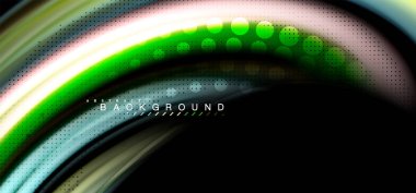 Siyah arka plan üzerinde renkli dalga satırları