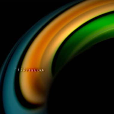 Sıvı karıştırma renkler dalga arka plan tasarlamak vektör. Renkli örgü dalgalar