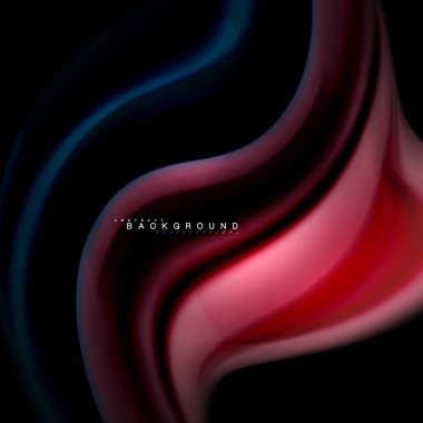 Sıvı karıştırma renkler dalga arka plan tasarlamak vektör. Renkli örgü dalgalar