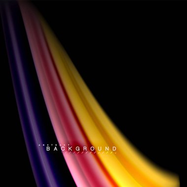 Sıvı karıştırma renkler dalga arka plan tasarlamak vektör. Renkli örgü dalgalar