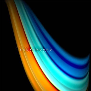 Sıvı karıştırma renkler dalga arka plan tasarlamak vektör. Renkli örgü dalgalar