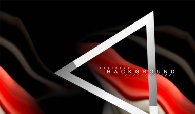 Gökkuşağı sıvı geometrik şekil dalga ve metalik renkler