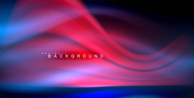 Neon parlayan dalga, sihirli enerji ve ışık arka plan