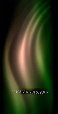 Neon parlayan dalga, sihirli enerji ve ışık arka plan