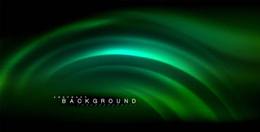 Neon parlayan dalga, sihirli enerji ve ışık arka plan