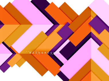 Çok renkli soyut geometrik şekiller, geometri arka plan web afiş için