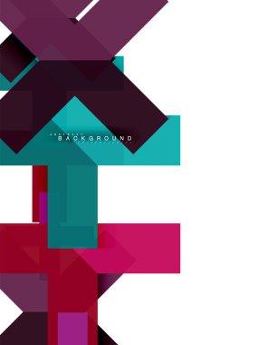 Çok renkli soyut geometrik şekiller, geometri arka plan web afiş için