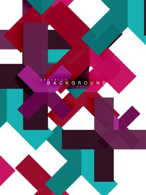 Çok renkli soyut geometrik şekiller, geometri arka plan web afiş için