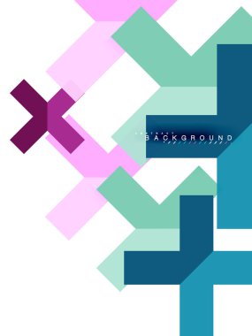 Çok renkli soyut geometrik şekiller, geometri arka plan web afiş için