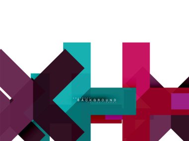 Çok renkli soyut geometrik şekiller, geometri arka plan web afiş için