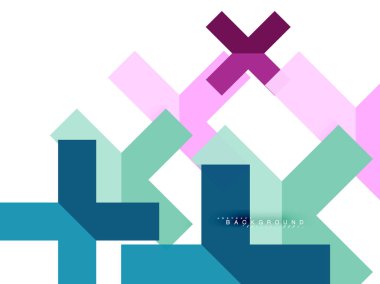 Çok renkli soyut geometrik şekiller, geometri arka plan web afiş için