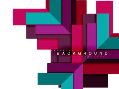 Çok renkli soyut geometrik şekiller, geometri arka plan web afiş için