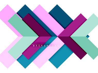 Çok renkli soyut geometrik şekiller, geometri arka plan web afiş için