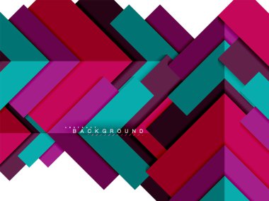 Çok renkli soyut geometrik şekiller, geometri arka plan web afiş için