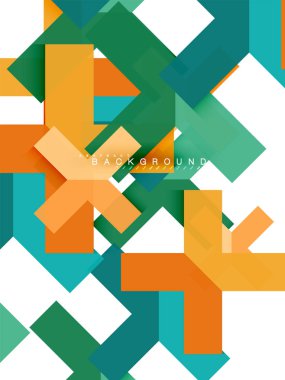 Çok renkli soyut geometrik şekiller, geometri arka plan web afiş için