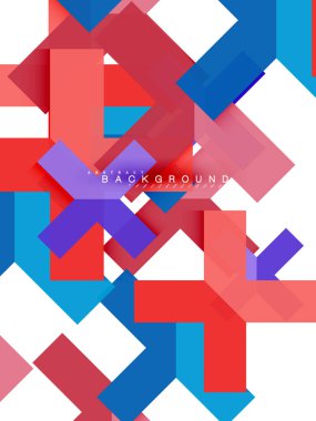 Çok renkli soyut geometrik şekiller, geometri arka plan web afiş için