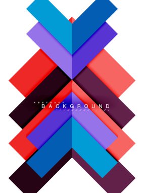 Çok renkli soyut geometrik şekiller, geometri arka plan web afiş için