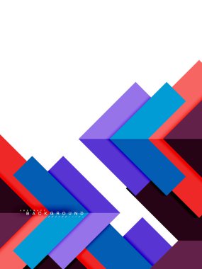 Çok renkli soyut geometrik şekiller, geometri arka plan web afiş için