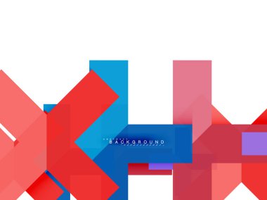 Çok renkli soyut geometrik şekiller, geometri arka plan web afiş için