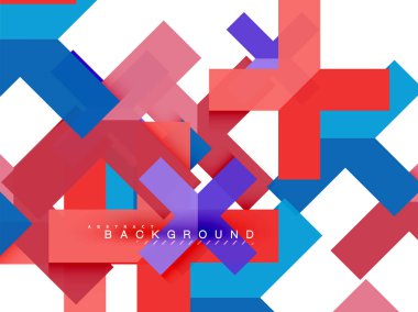 Çok renkli soyut geometrik şekiller, web reklam, iş sunumu, reklamlar paket, geometri arka plan şablonu, duvar kağıdı yazdırma