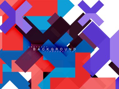 Çok renkli soyut geometrik şekiller, geometri arka plan web afiş için