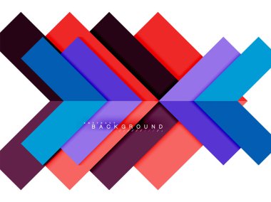 Çok renkli soyut geometrik şekiller, geometri arka plan web afiş için