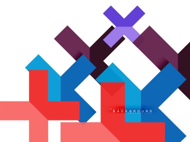 Çok renkli soyut geometrik şekiller, geometri arka plan web afiş için