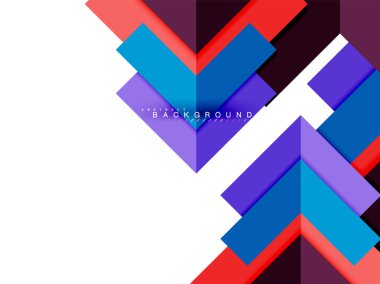 Çok renkli soyut geometrik şekiller, geometri arka plan web afiş için