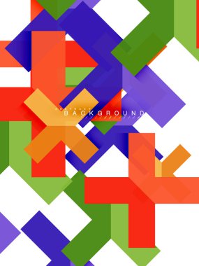 Çok renkli soyut geometrik şekiller, geometri arka plan web afiş için