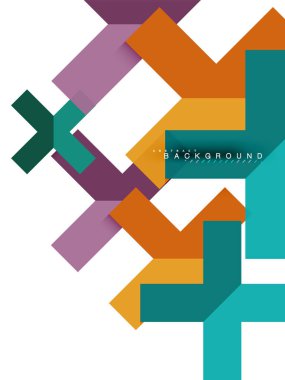 Çok renkli soyut geometrik şekiller, geometri arka plan web afiş için