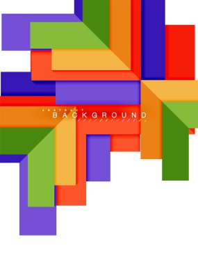 Çok renkli soyut geometrik şekiller, geometri arka plan web afiş için
