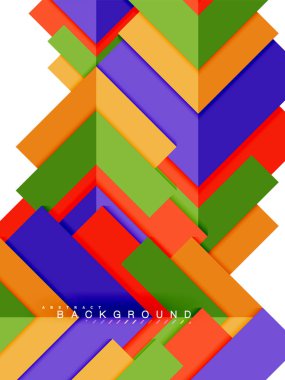 Çok renkli soyut geometrik şekiller, geometri arka plan web afiş için